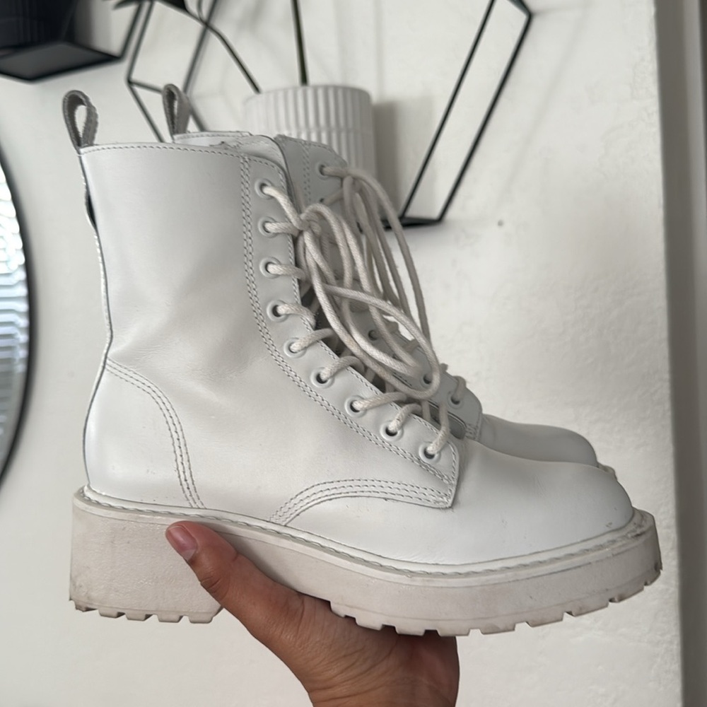 Steve Madden White Combat Boot - Picture 5 of 5
